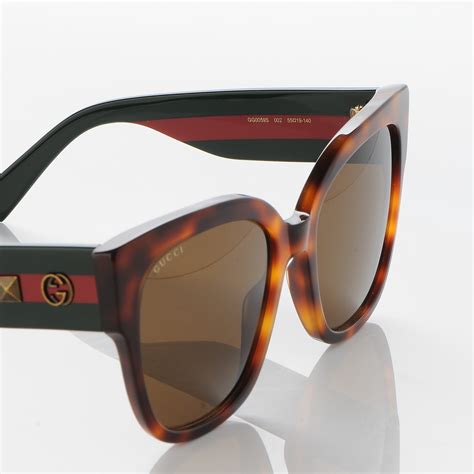 gucci gg0059s square sunglasses tortoise brown|gucci sunglasses tortoise shell.